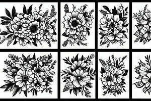 window with flowers around tattoo idea