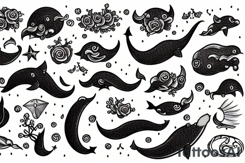 narwhale tattoo idea
