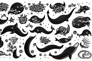 narwhale tattoo idea