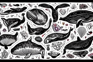 whale wild turkey tattoo idea