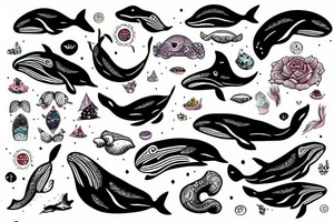 whale bear tattoo idea