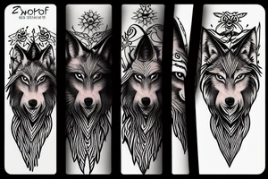 wolf howling tattoo idea
