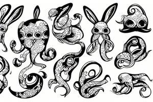 bunny squid tattoo idea