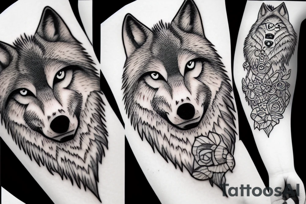 a wolf tattoo idea