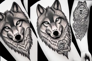 a wolf tattoo idea