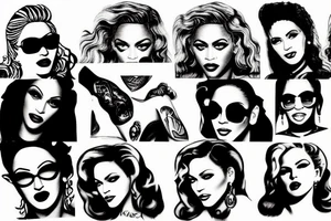 Madonna Beyonce tattoo idea