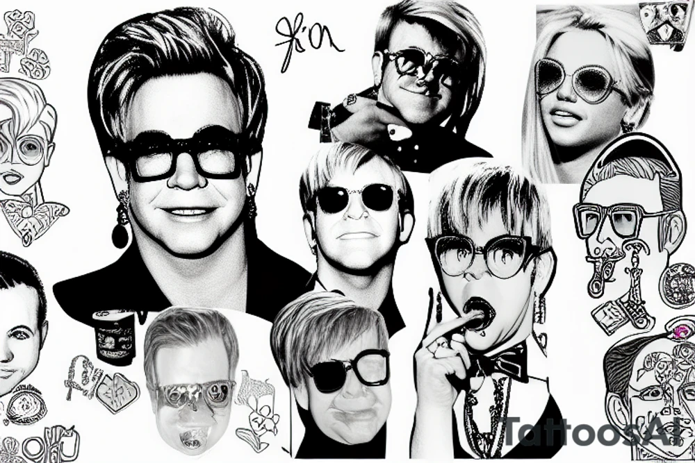 Britney Elton John tattoo idea