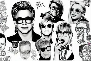 Britney Elton John tattoo idea