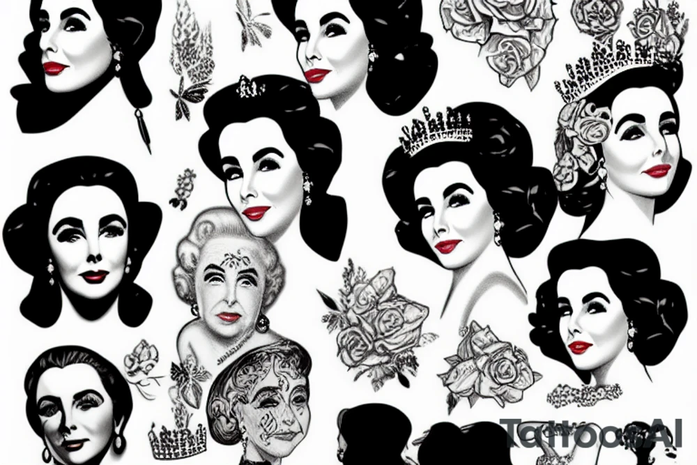 queen Elizabeth Taylor tattoo idea