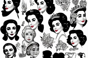 queen Elizabeth Taylor tattoo idea