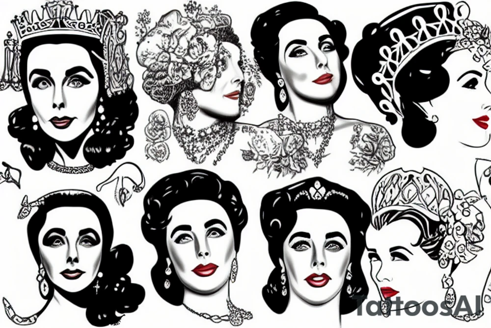 queen Elizabeth Taylor tattoo idea