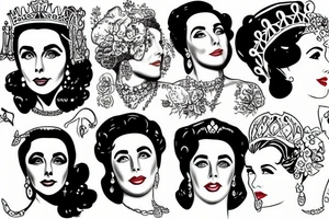 queen Elizabeth Taylor tattoo idea