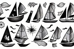 sailing tattoo idea
