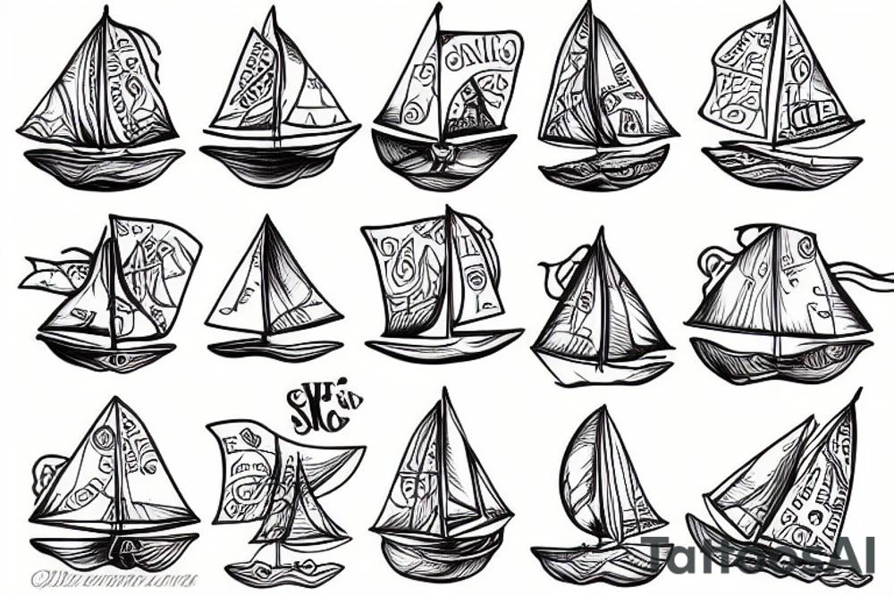 sailing tattoo idea