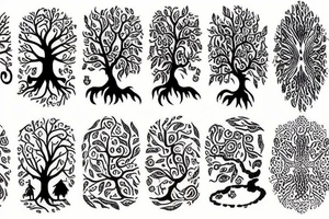 Tree of life on the back tattoo idea