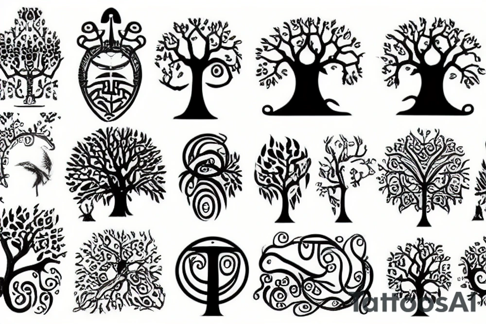 Tree of life on the back tattoo idea