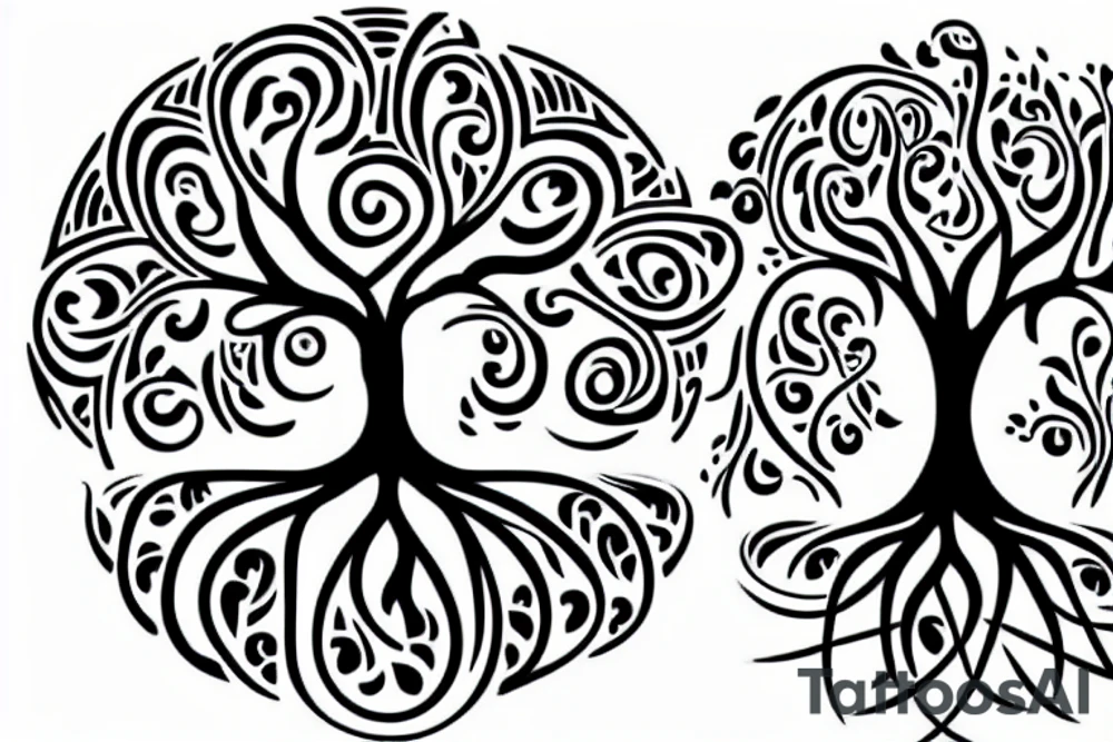 Tree of life on the back tattoo idea