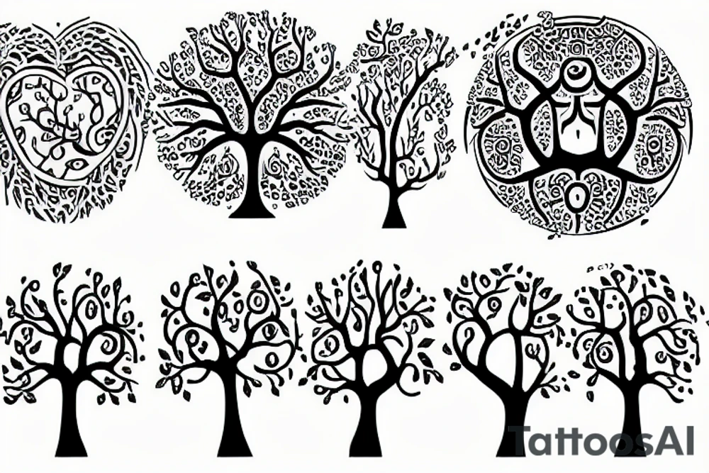 Tree of life on the back tattoo idea