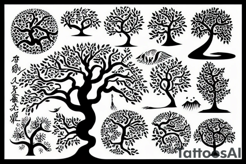 Tree of life on the back tattoo idea