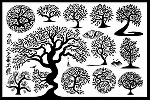 Tree of life on the back tattoo idea