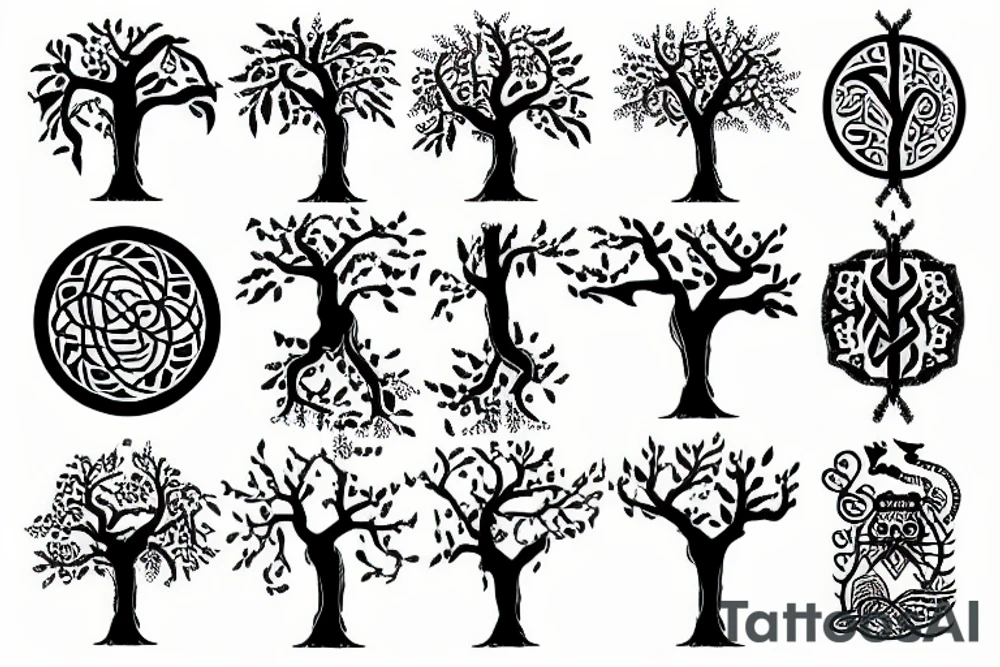 Tree of life on the back tattoo idea