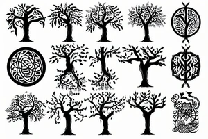 Tree of life on the back tattoo idea