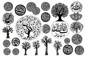 Tree of life but arabic tattoo idea