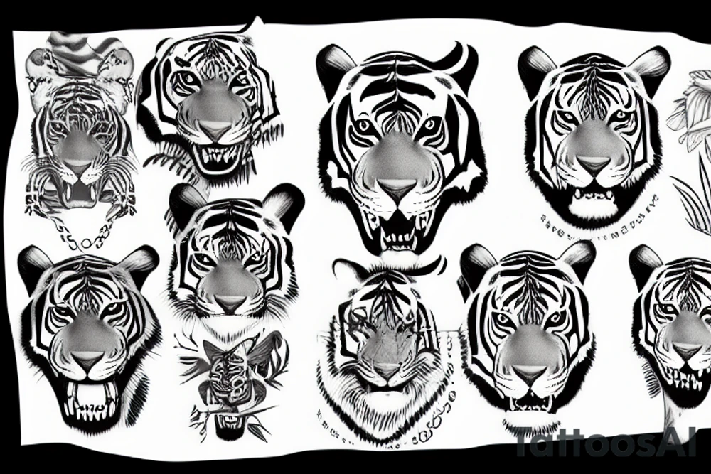 tigeress in the jungle tattoo idea
