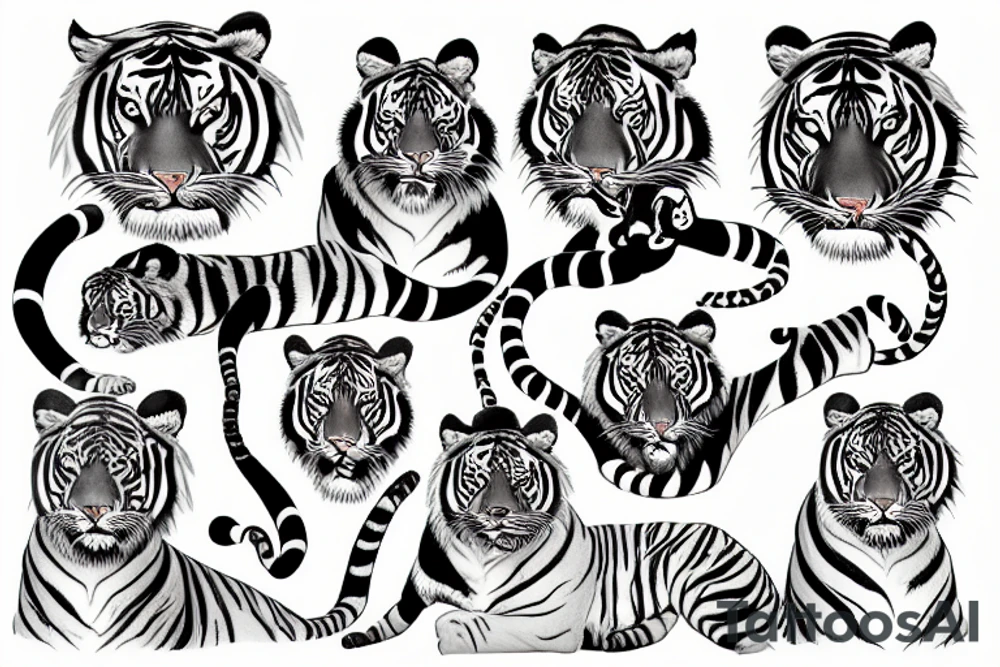 tigeress in the jungle tattoo idea