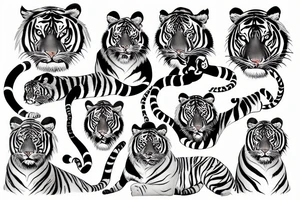 tigeress in the jungle tattoo idea