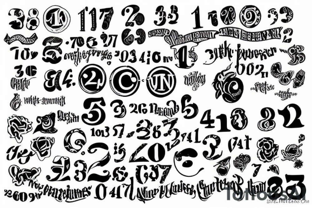 The numbers 21 tattoo idea