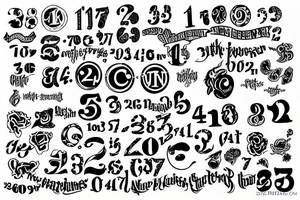 The numbers 21 tattoo idea