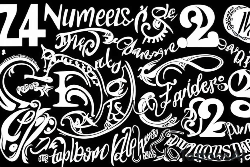 The numbers 21 tattoo idea