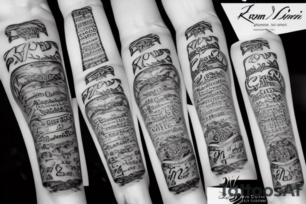 Roman numerals tattoo idea