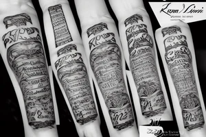 Roman numerals tattoo idea