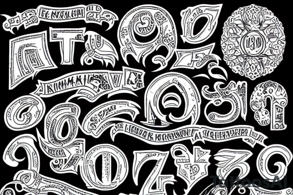 Roman numbers tattoo idea