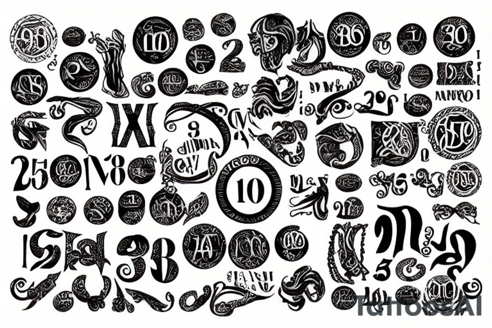 Roman numbers tattoo idea