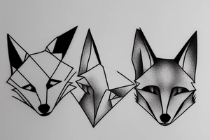 A fox origami tattoo idea