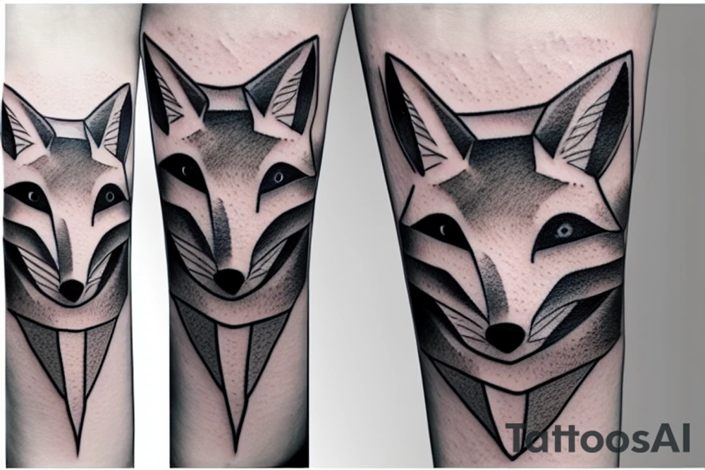 A fox origami tattoo idea