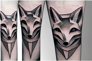 A fox origami tattoo idea