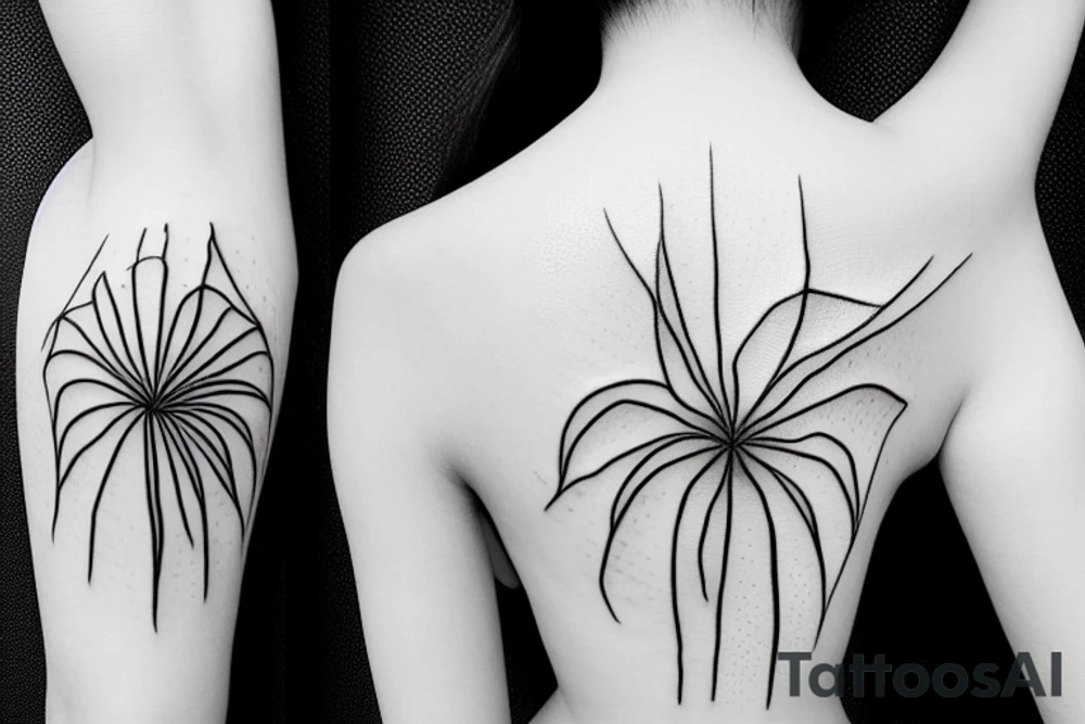spider lily infinity tattoo idea