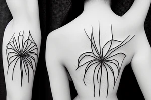 spider lily infinity tattoo idea