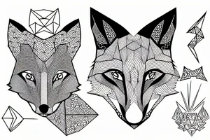 A fox in origami tattoo idea