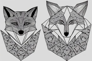 A fox in origami tattoo idea