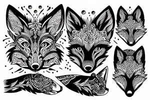 Fox mandal tattoo idea