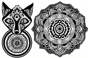 Fox mandala tattoo idea