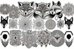 Fox mandala tattoo idea