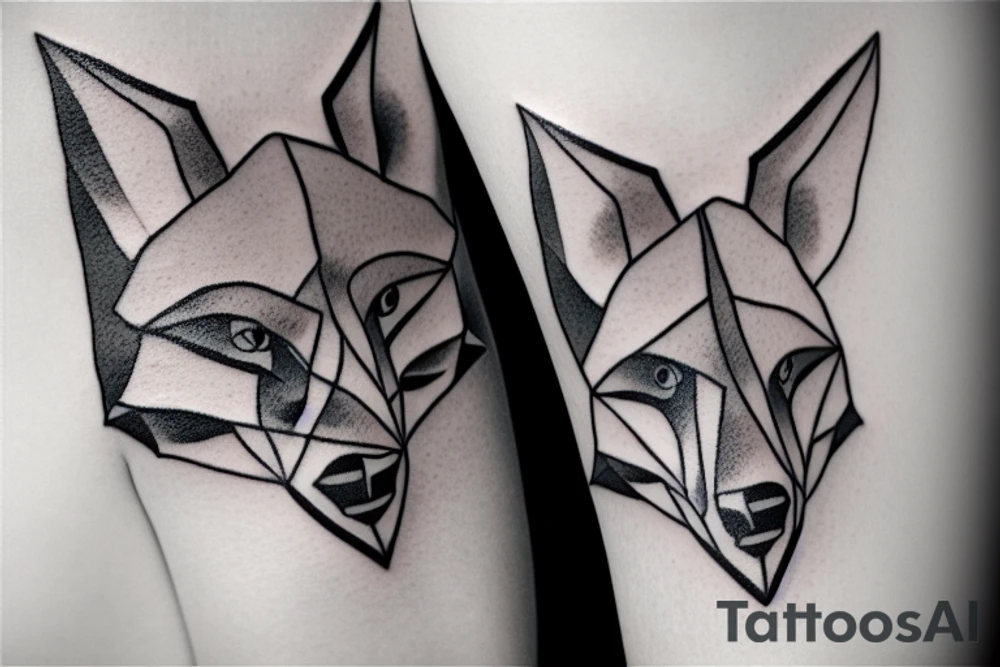 Fox origami tattoo idea