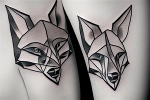 Fox origami tattoo idea