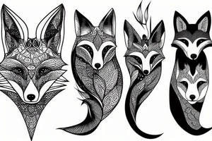 Fox origami tattoo idea